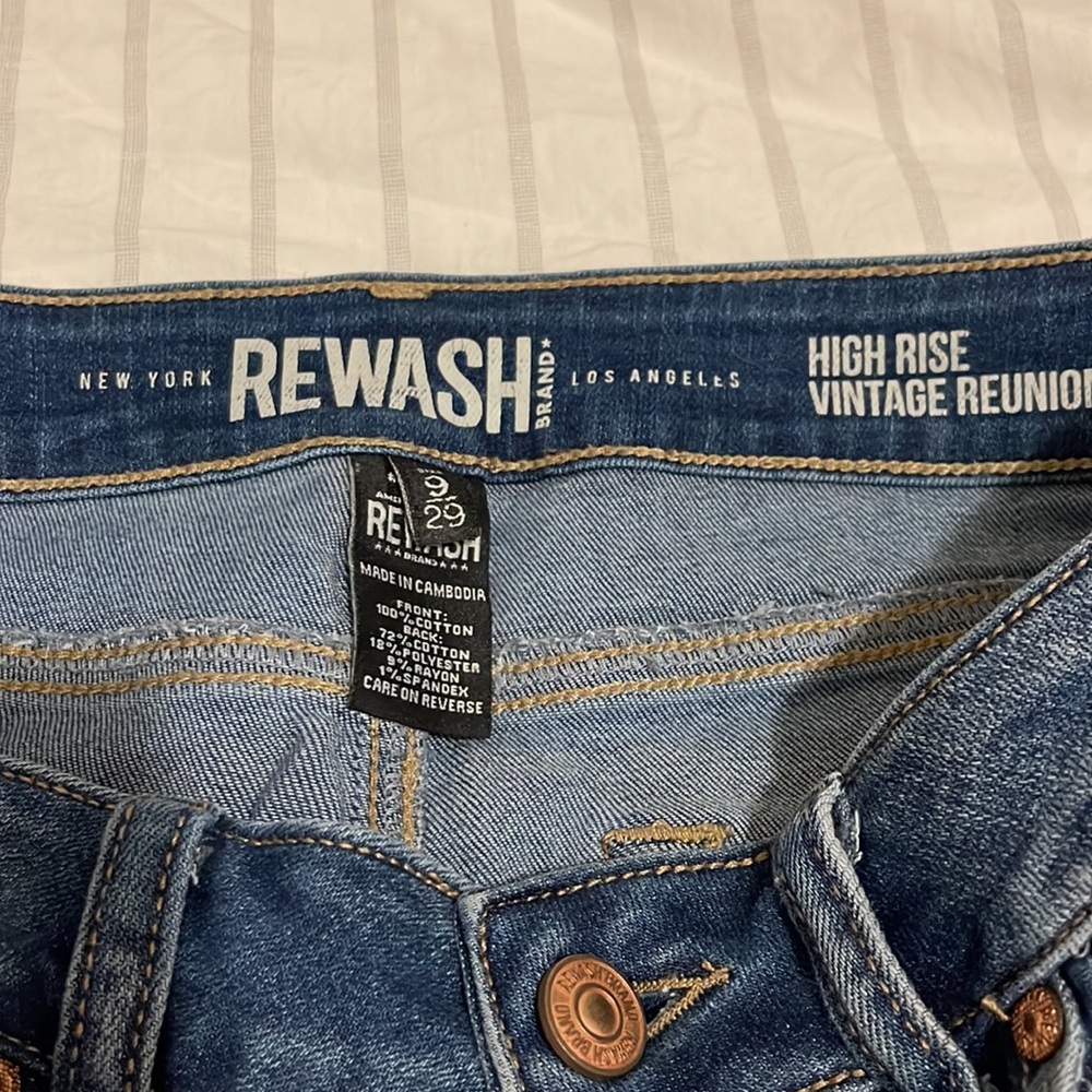 Rewash High Rise Distressed Jean - Picture 3 of 7